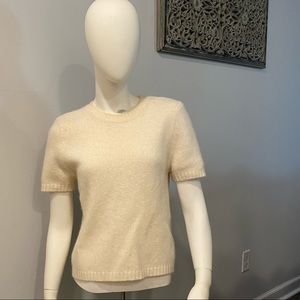 Vintage NY&CO 90s Angora Lambs Wool Cream Sweater